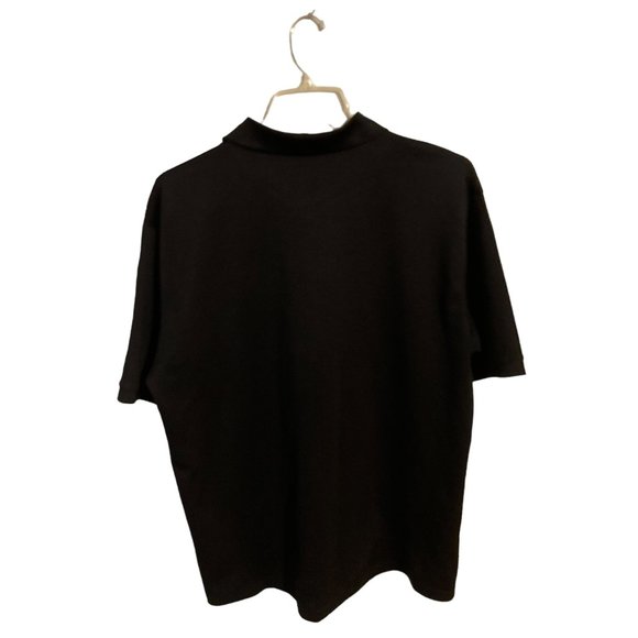 Proper Mens Polo Shirt Short Sleeve Black Size Large Performance Golf - Picture 2 of 3